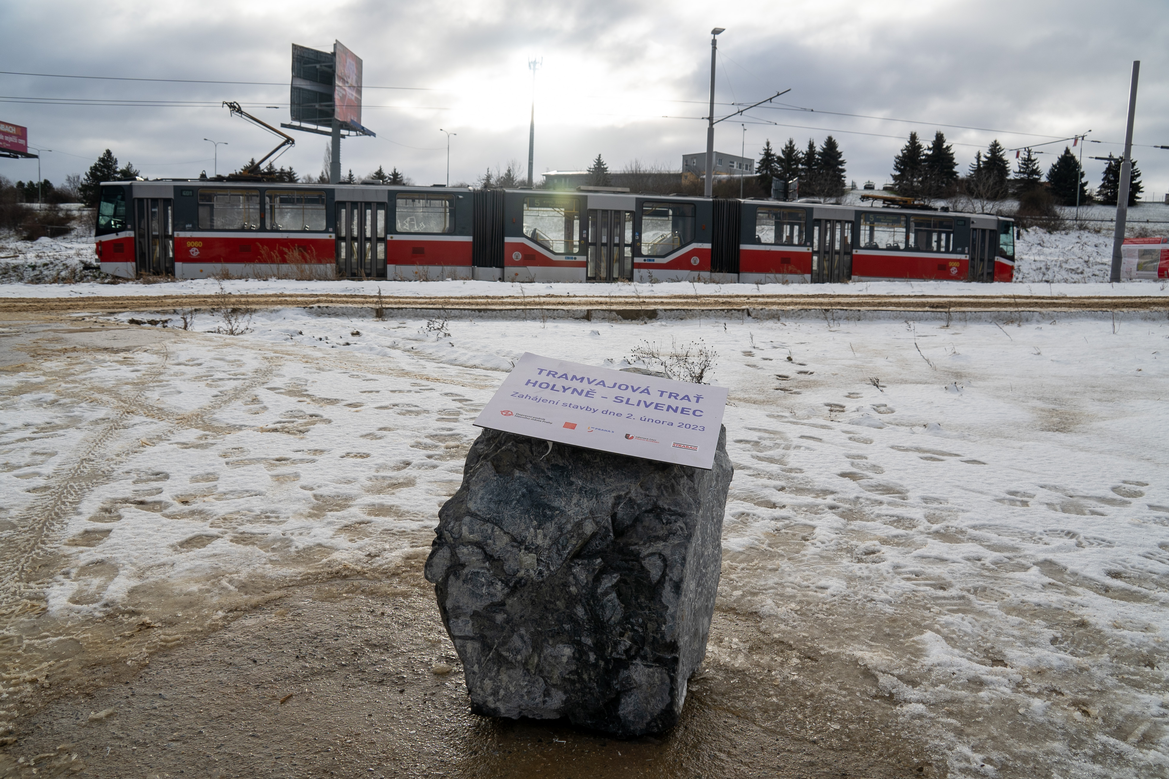 Slavnostní zahájení výstavby nové tramvajové tratě Holyně – Slivenec