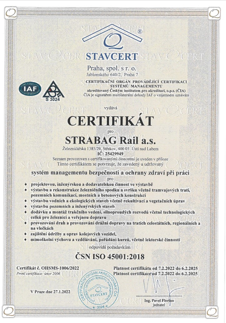 Systém managementu bezpečnosti a ochrany zdraví při práci - ČSN ISO 45001:2018