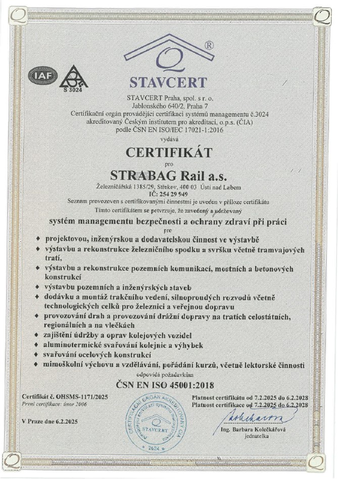Systém managementu bezpečnosti a ochrany zdraví při práci - ČSN ISO 45001:2018