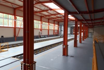 Komplex pro soustružení podvozků kolejových vozidel v Odstavném nádraží Praha - Jih